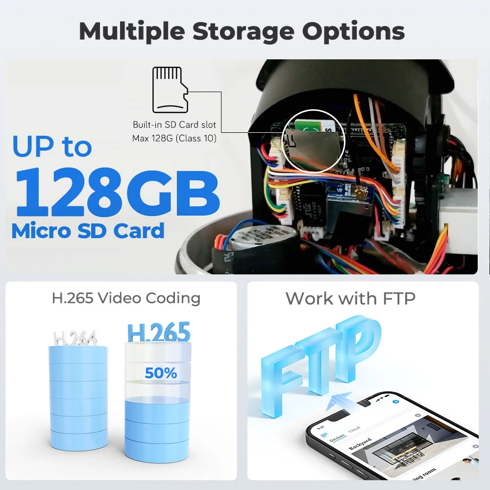 Caméra dôme PTZ 4K 8 MP — suivi automatique Vigilo